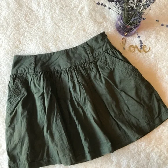 Forever 21 Green Khaki Skirt