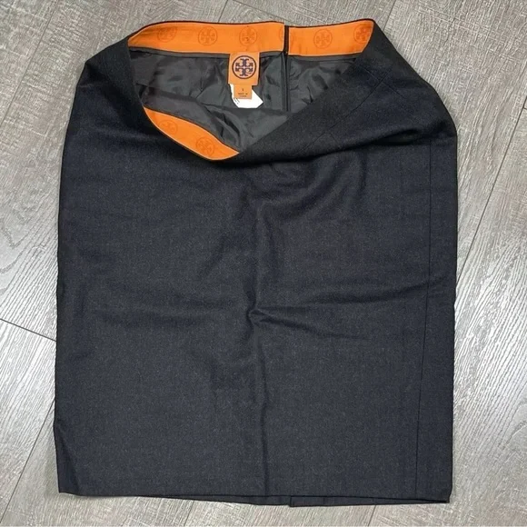 TORY BURCH Wool Skirt Pencil size 8 Grey New without tags