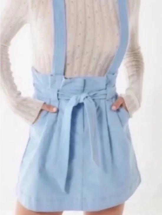 Light Blue Women's Pinafore Skirt