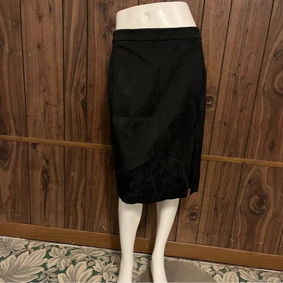 ALTUZARRA for Target Black Snake Embossed Pencil Knee Length Skirt Sz 10