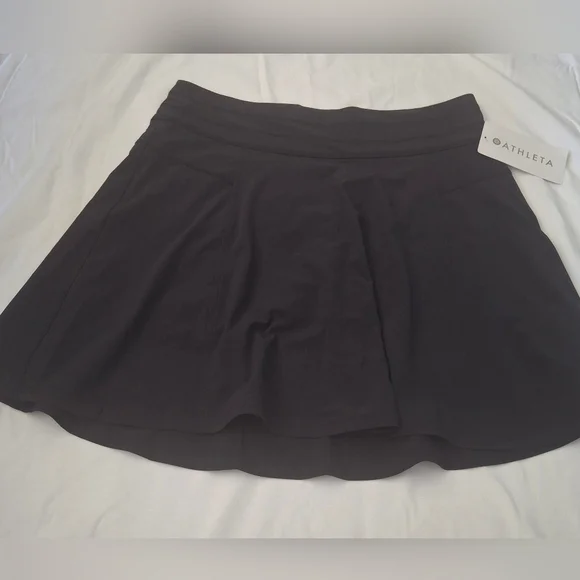 New.Athleta Black Color A-Line Skirt,size 8