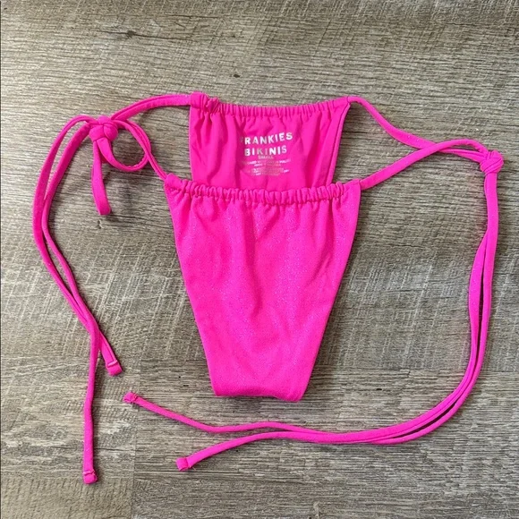 Frankie’s Bikinis Tia Glitter Skimpy Bikini Bottom Size Small