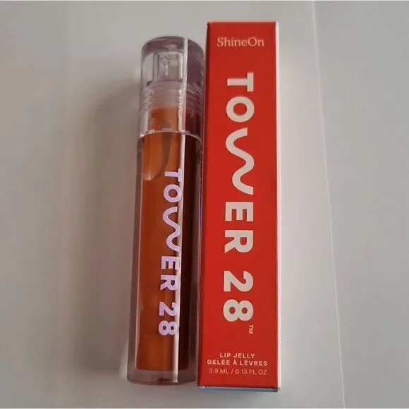 Tower 28 Shine on Jelly Lip Gloss in Fire