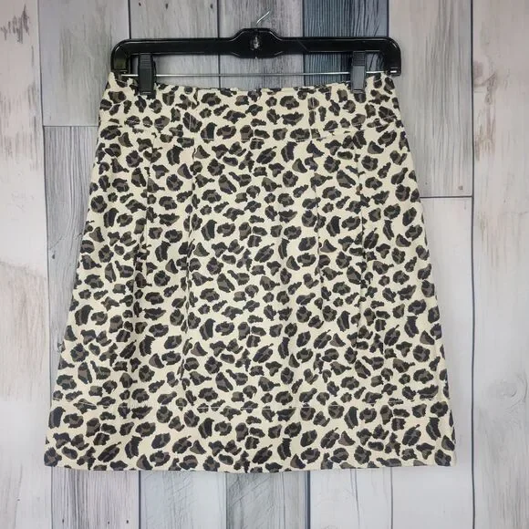 Marc Jacobs Cheetah Print A Line Skirt Size 0