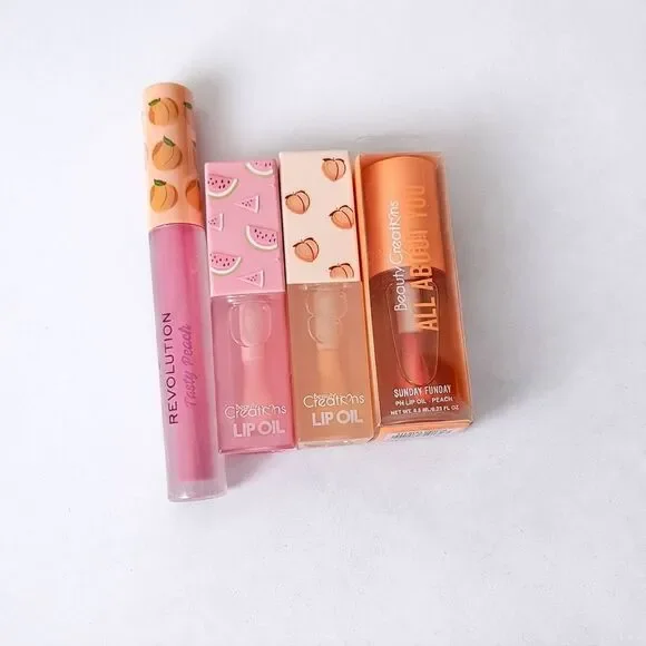 Revolution & Beauty Creations 🍑🍉 Peach & Watermelon Lip Oil Bundle