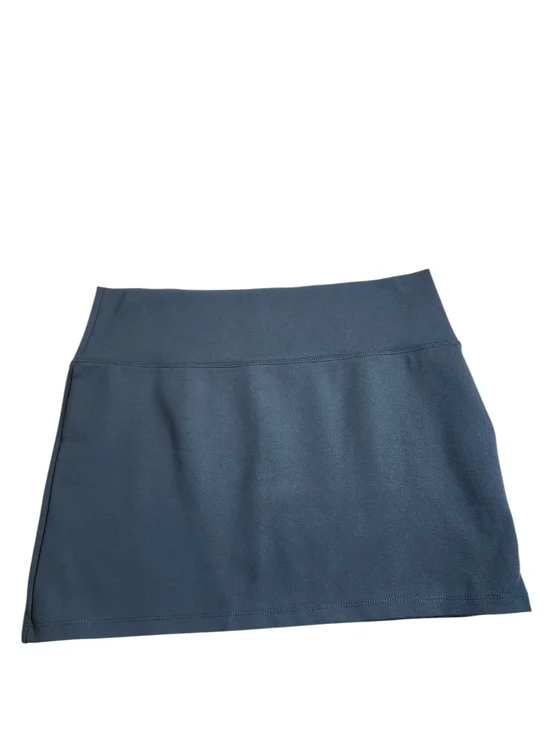 Aritzia Sunday Best Pull-On Mini Skirt Blue Stretch Knit Size M