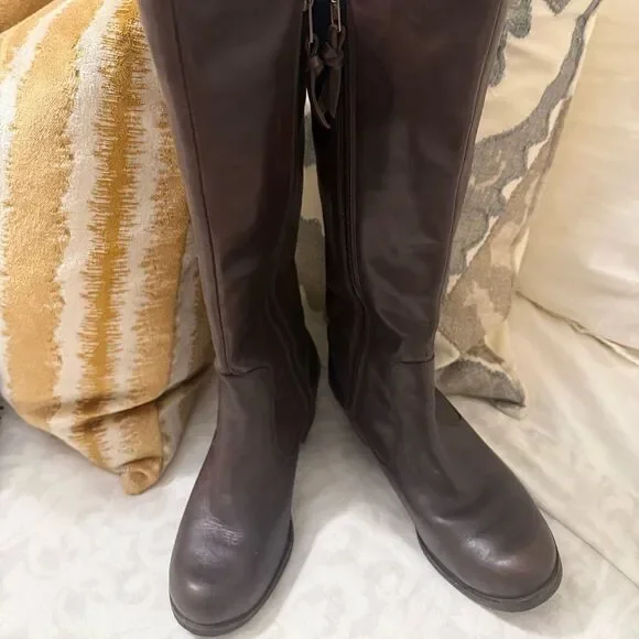 UGG Cierra Tall Lodge Brown Leather Riding Boots