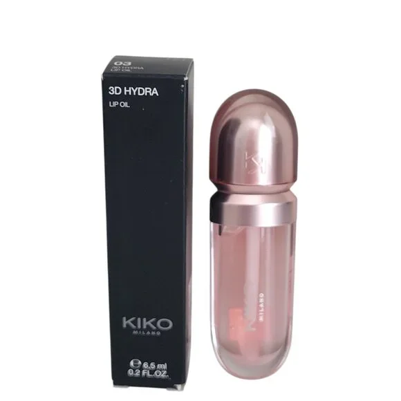 KIKO Milano 3D Hydra Lip Oil 03 Hydrating Lip Oil 0.2oz/6.5ml New with Box
