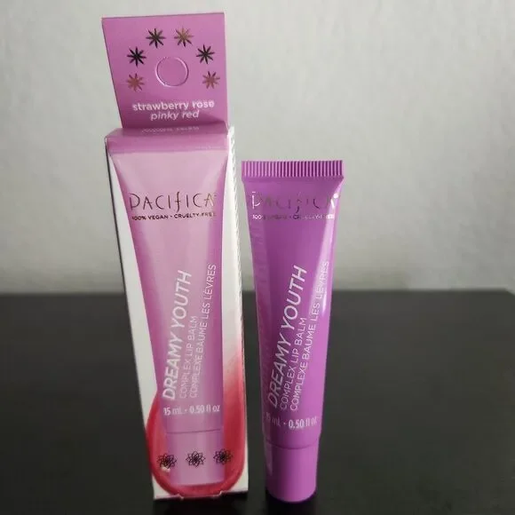 Pacifica Dreamy Youth Complex Lip Balm Strawberry Rose Hydrating 0.50 fl.oz