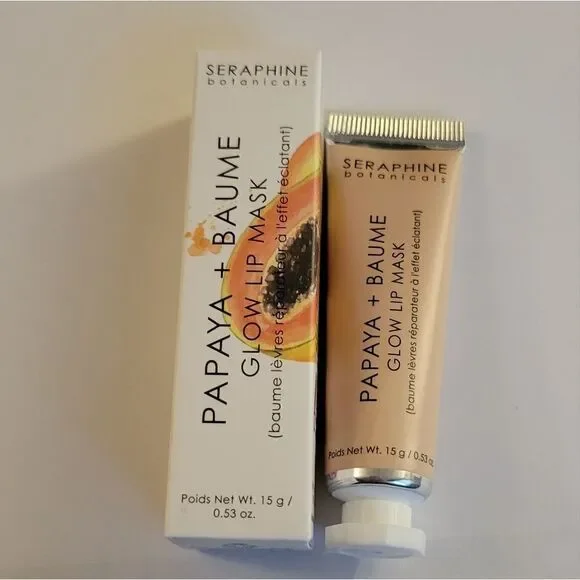Seraphine Botanicals Papaya and Baume Glow Lip Mask