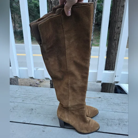 Saks Fifth Avenue‎ Tan Over the Knee Boots