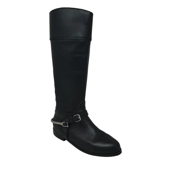 Pour La Victoire Marne Black Leather Harness Riding Equestrian Boots