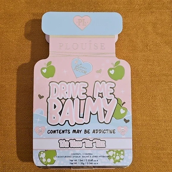 P. Louise Drive Me Balmy Lip Balm Duo Apple Liquid and Stick New In Box