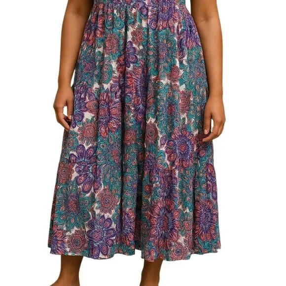 Scoop Women’s Paisley Print Maxi Skirt Size 12/14