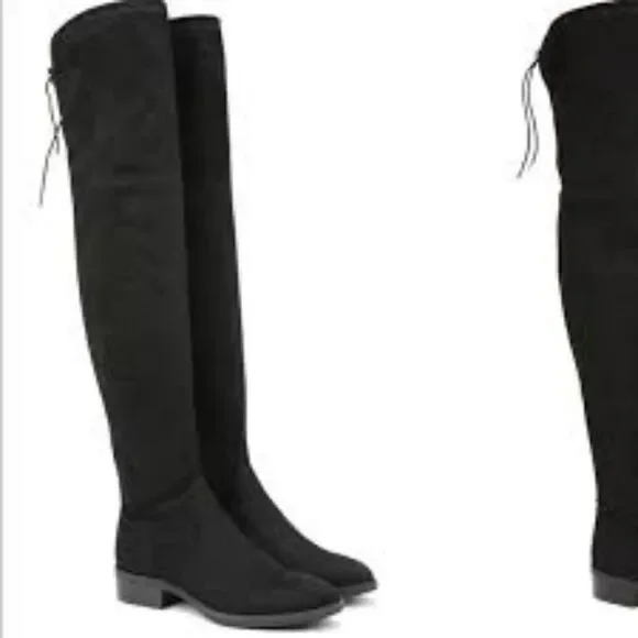 LIKE NEW SAM EDELMAN OTK PALOMA BLACK SUEDE BOOTS SIZE 7- RETAIL $398
