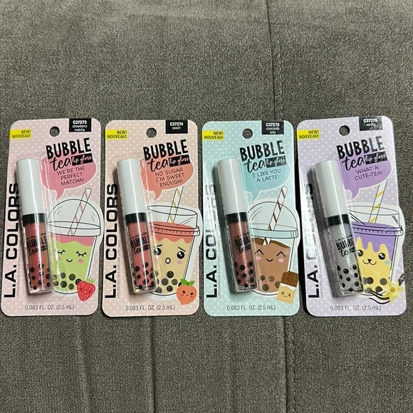 🍓🍑 L.A. COLORS Bubble Tea Lip Gloss Set🍑🍓