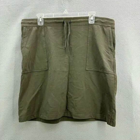 J. Jill Womens Cotton Blend Pull On Terry Tie Waist Mini Skirt Size Medium