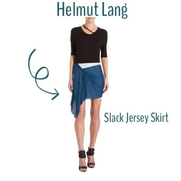 Helmut Lang Slack Jersey skirt cobalt