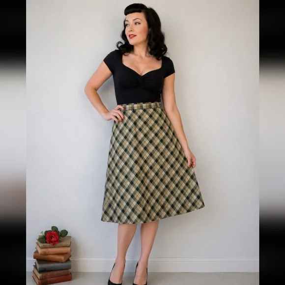 Vintage Patterned Pachuca Skirt 29