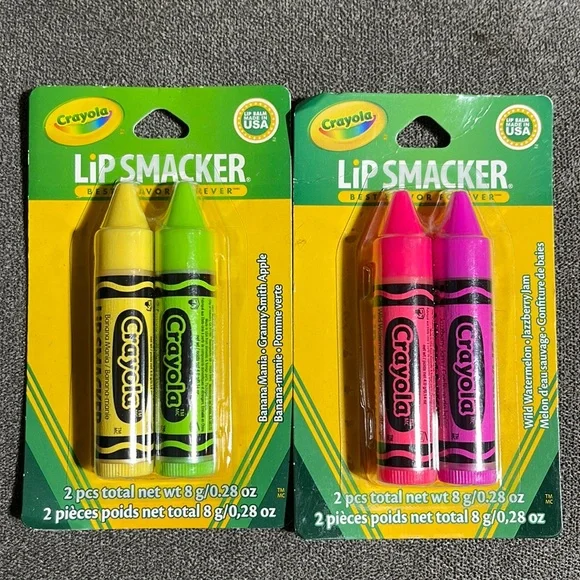 🍏🍌🍉Crayola Flavored Lip Balms🍉🍌🍏