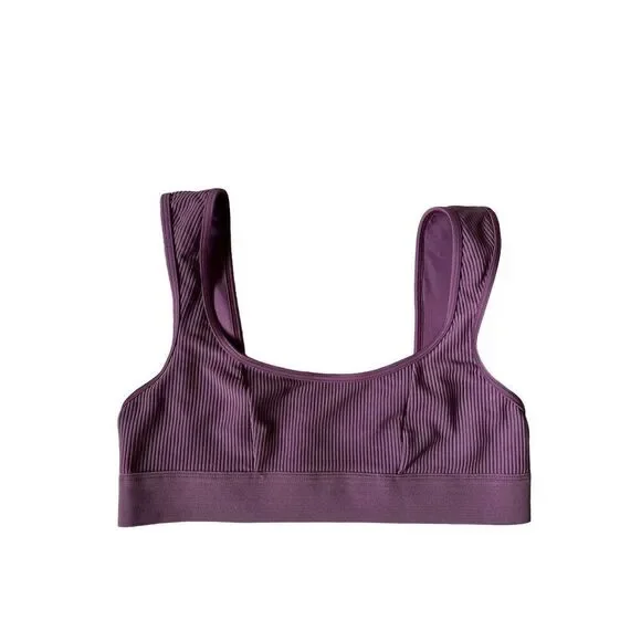Frankies Ribbed Bikini Top size M Purple