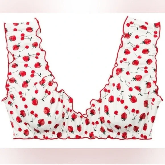 Frankie's Bikinis Hudson Bathing Suit Top Victoria's‎ Secret Size Medium NWT
