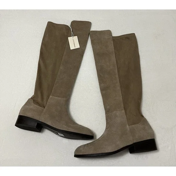 Lucky Brand Calypso Over The Knee Tall Tan Suede‎ Pull On Boho Western Boots 12M