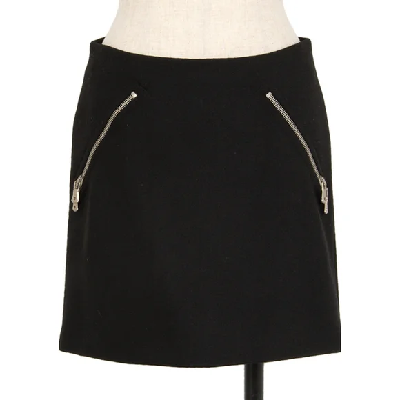 Dolce Gabbana Wool Blend Mini Skirt Leopard Black US 4