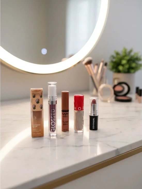 Lip Gloss & Lipstick Bundle NYX Sephora Creme Shop Covergirl New