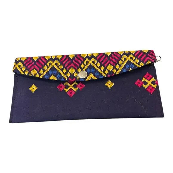 Navy Blue Aztec Print Wallet