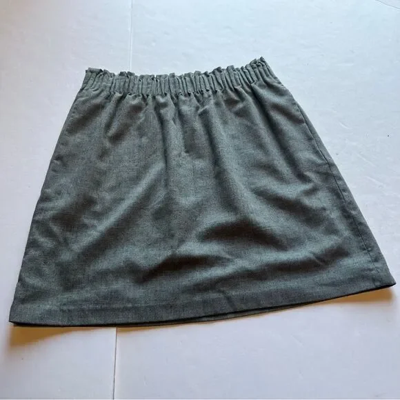 J. Crew Classic Gray Women's Skirt Midi Size 8 Elastic Waist