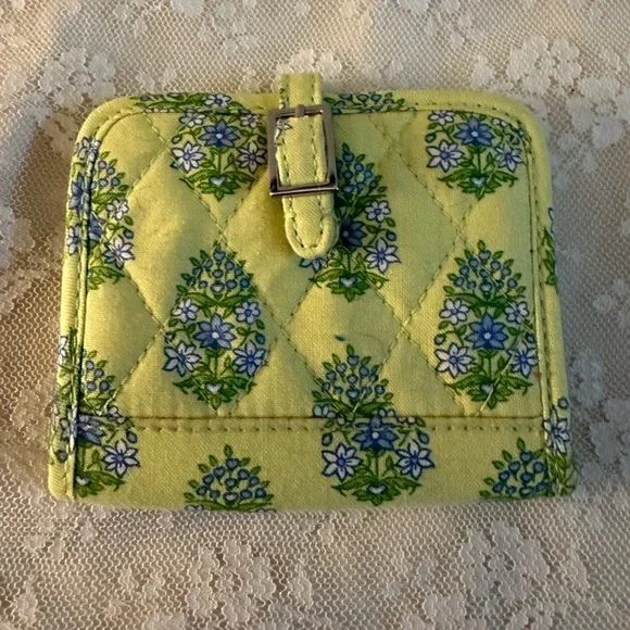 Vera Bradley Floral Quilted Business Card Holder 4 x 4