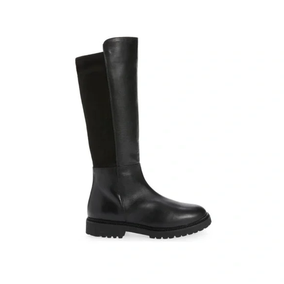 NEW Aquatalia Mattie Water Resistant Leather/Suede Tall Boots Black Size 6.5