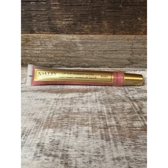 Nakery Beauty Lip Flip Shimmer‎ Gloss – Rosey (Pearl-Infused, With Sepilift) $16