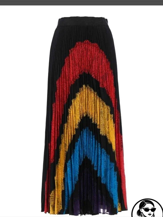 Alice + Olivia Pleated Maxi Skirt Size 4