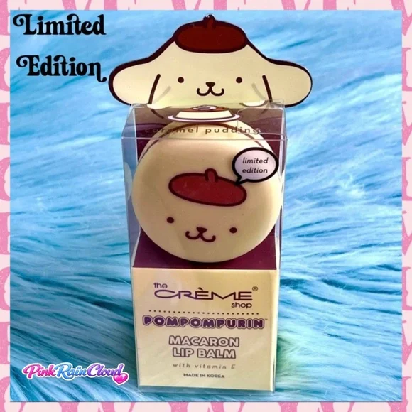 Crème Shop x Sanrio Caramel Pudding Pompompurin Macaron Lip Balm Limited Edition