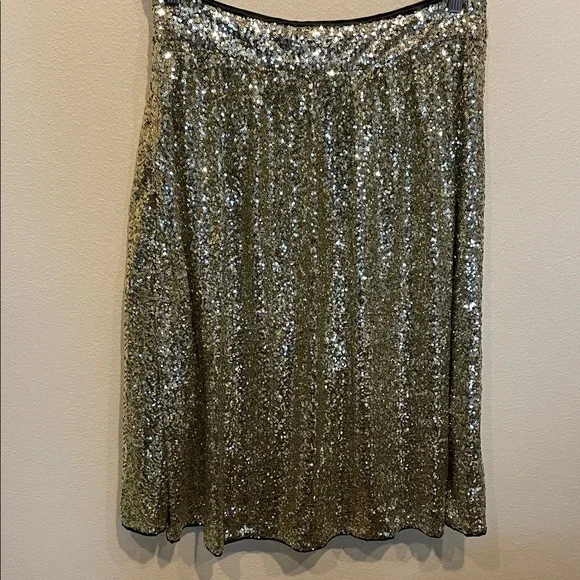 XL Ampersand & Avenue Gold Sequin Skirt