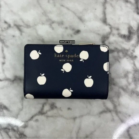 Kate Spade Staci Orchard Toss Printed Medium Compact Bifold Wallet