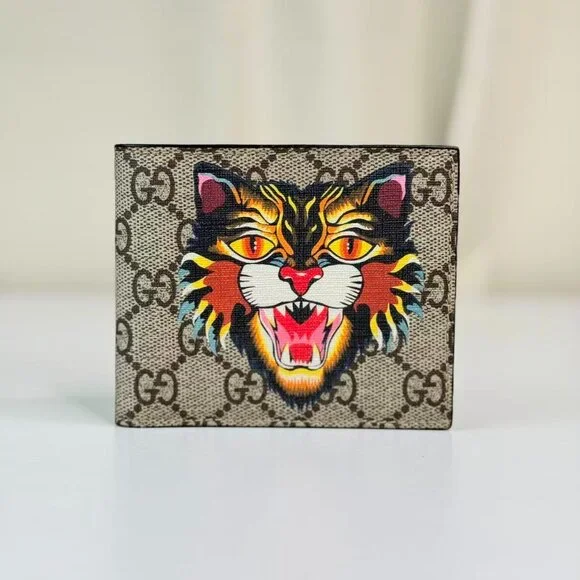 Gucci GG Logo Supreme Limited Edition Wallet Iconic Tiger Design