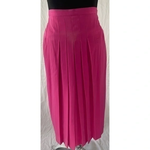 80’s Vintage ‘Worthington’ Pleated Pink Midi Skirt