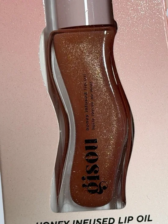 Gisou Honey Infused Lip Oil - Glazed Plum (shimmery brown plum) NIB