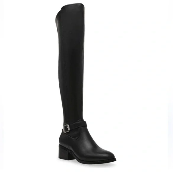New DV Dolce Vita Women's Elyse Over-The-Knee Buckle Block Heel Boot Sz