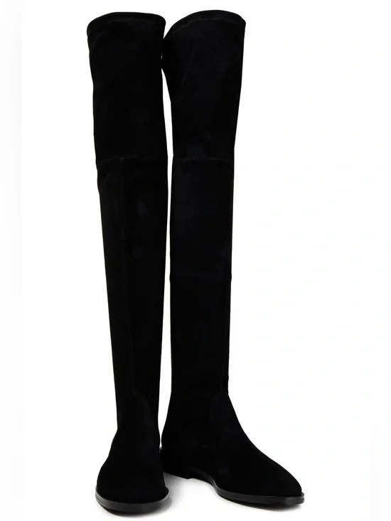 Stuart Weitzman Jocey Suede Over-the-Knee Boots Black Size 8