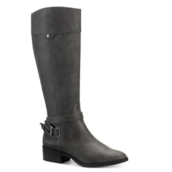 Style & Co. Womens Bennon Zipper Block Heel Knee-High Boots