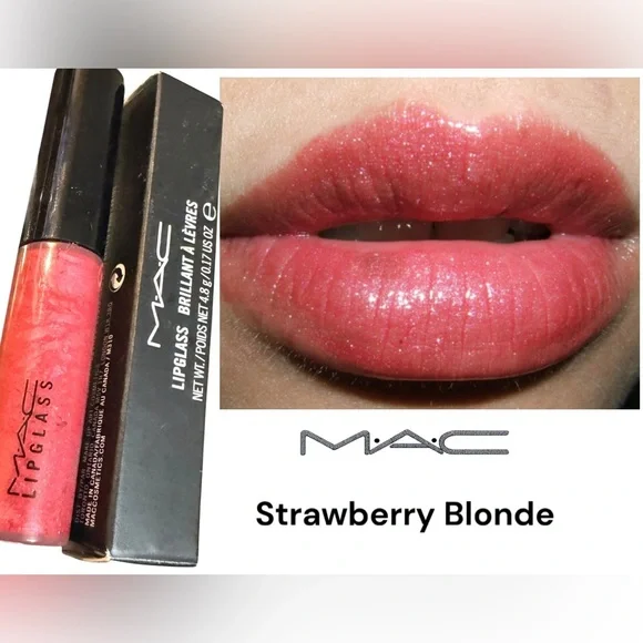 MAC STRAWBERRY BLONDE LIPGLASS. LIMITED EDITION. NEW IN BOX.