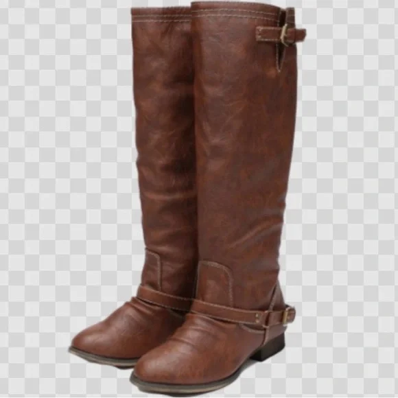 Breckelles Cognac Brown Over-The-Knee Riding Boots