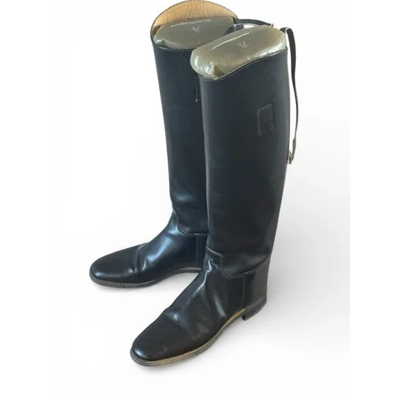 Marlborough England Tall Riding Boots Black Excellent Women’s 8 US 6 UK