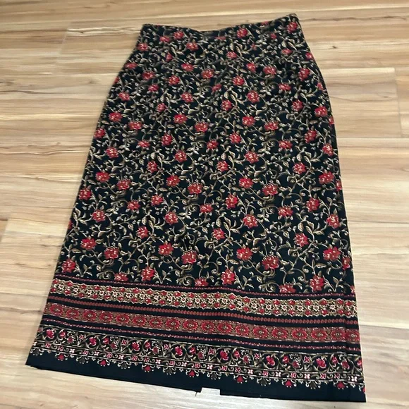 Briggs New York Midi Floral Business Skirt Size 10P