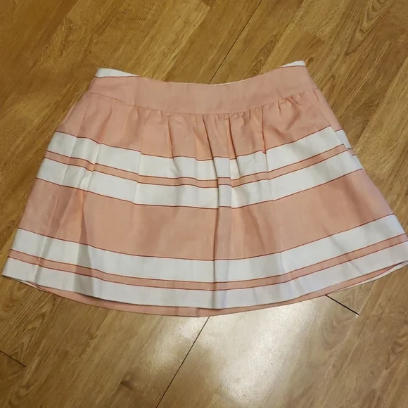 Jenny Han linen blend pink/white mini skirt XS