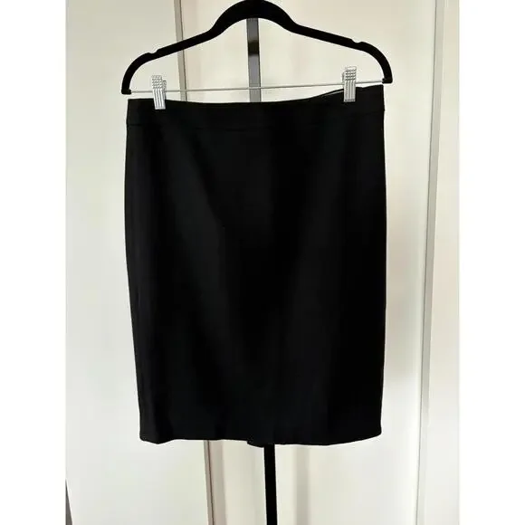 J Crew The Pencil Skirt Wool Black 8
